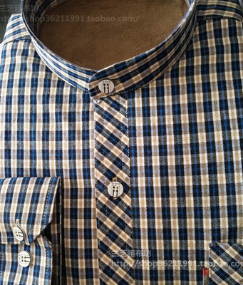 纯棉立领加厚保暖男士秋冬衬衣