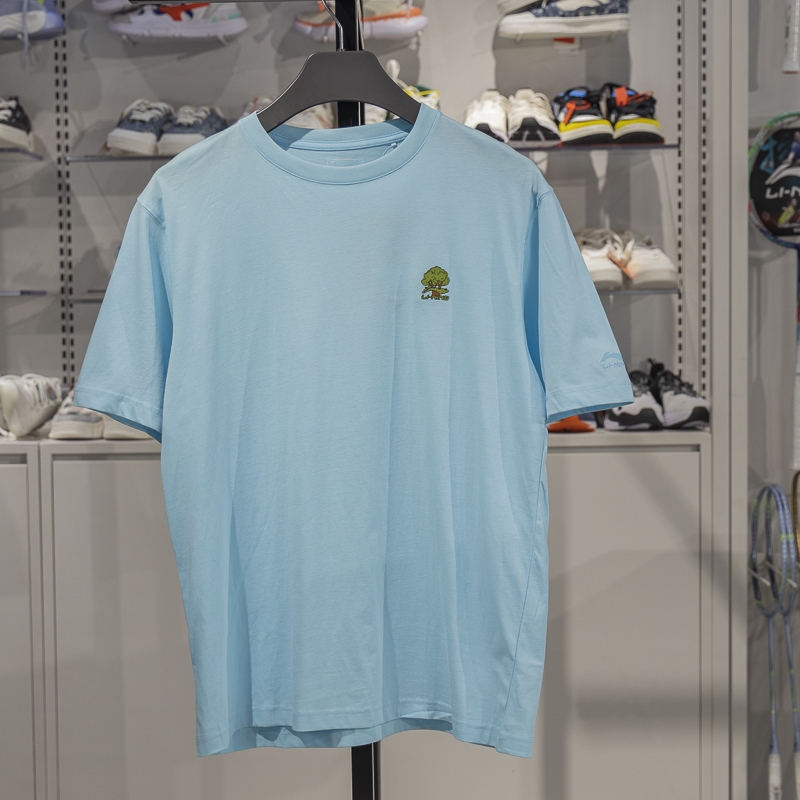 李宁短袖男子透气短袖文化衫