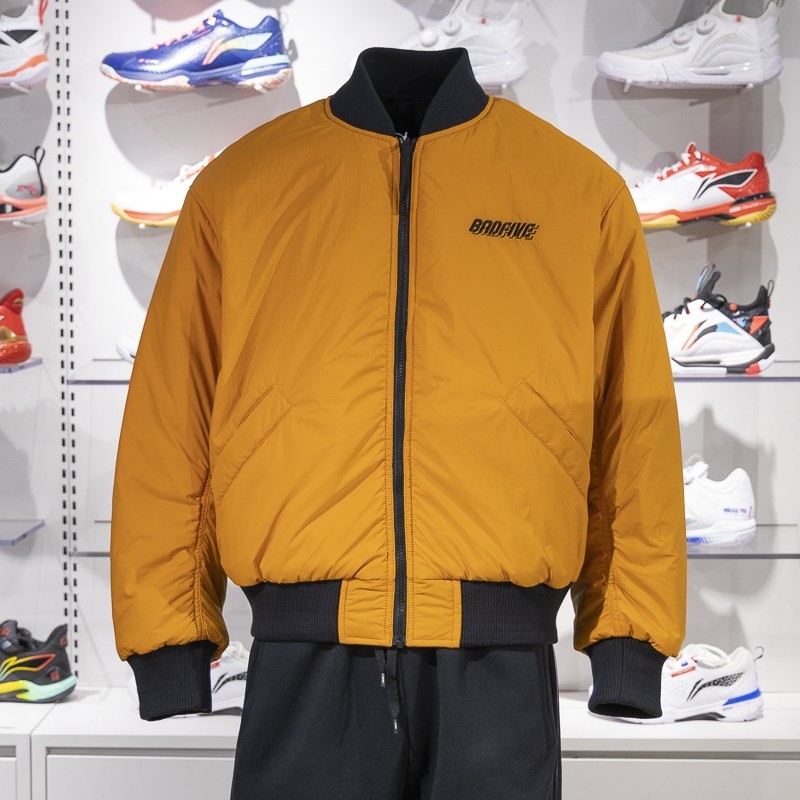 李宁外套2024冬季新款反伍BADFIVE男子两面穿宽松棉夹克AJMU177