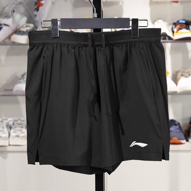 李宁男子速干凉爽反光运动短裤