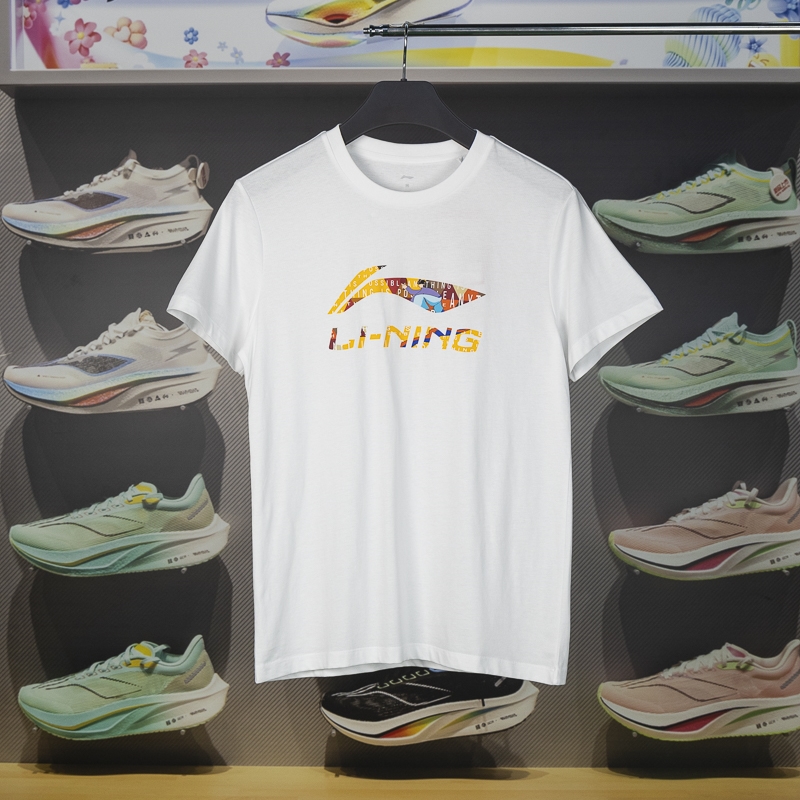 李宁短袖男子印花T恤纯棉