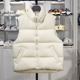 中国李宁2024冬季 宽松90%鸭绒羽绒马甲AMRU057 vital系列男女同款