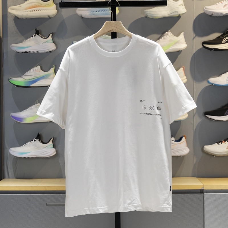 李宁短袖男子宽松短袖T恤