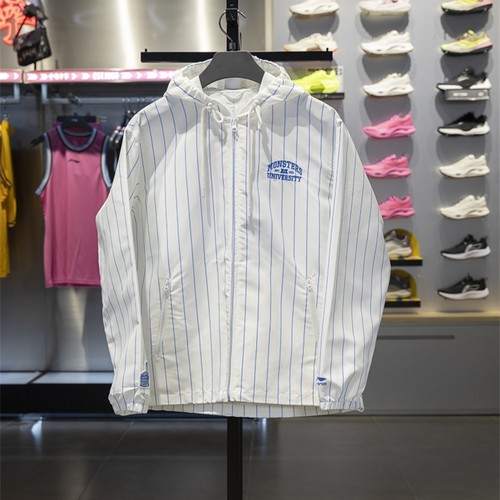 李宁男子连帽运动风衣