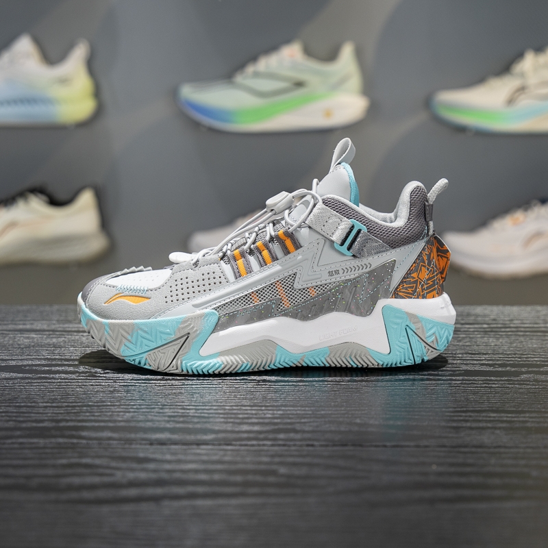 李宁儿童篮球鞋2024冬新款男大童减震回弹防滑耐磨运动鞋YKBU082