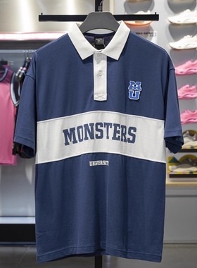 正品李宁短袖T恤2025夏季X迪士尼联名男子纯棉短袖POLO衫APLU147