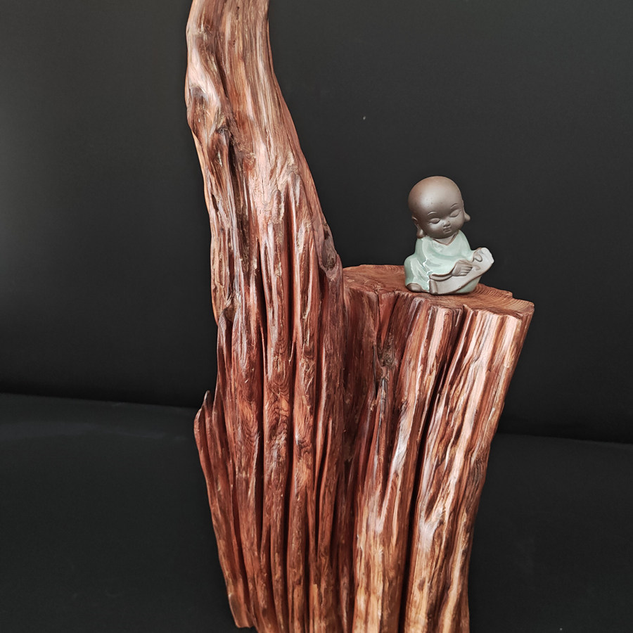 天然根艺红豆杉木风化料摆件