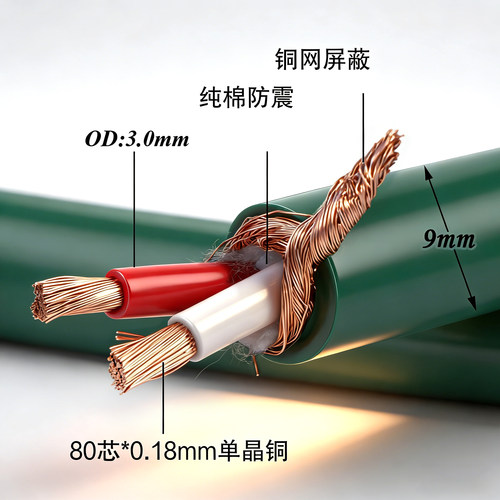 古河单晶铜信号线发烧屏蔽音频线