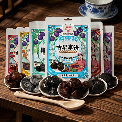 赛园加应子、古早李干 李饼椰蓉、甘草、古早、陈皮6选一118g*2包