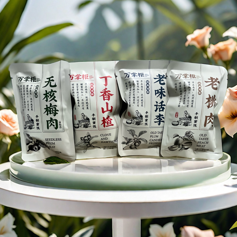 万掌老桃肉桃片丁香山楂老味话李500g独立小包装蜜饯脯果干小零食