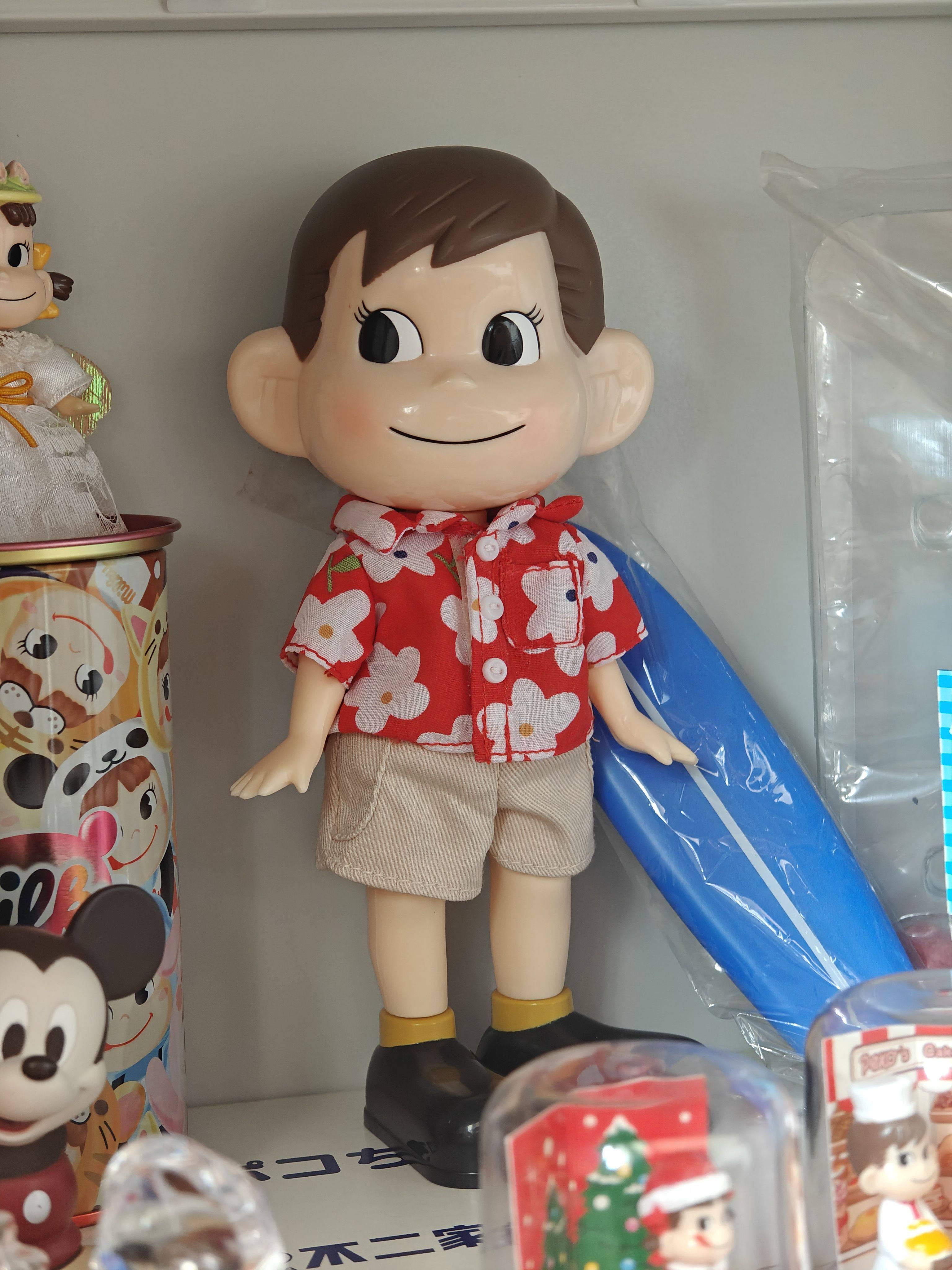 现货日本中古玩具不二家peko酱男孩儿沙滩海边冲浪非全新微瑕