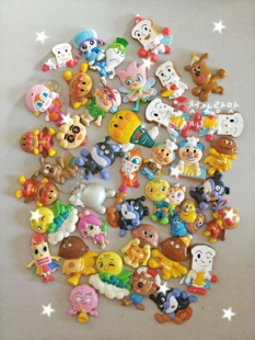 现货日本中古玩具面包超人细菌咖喱起司狗吐司冰箱贴磁吸贴瑕疵