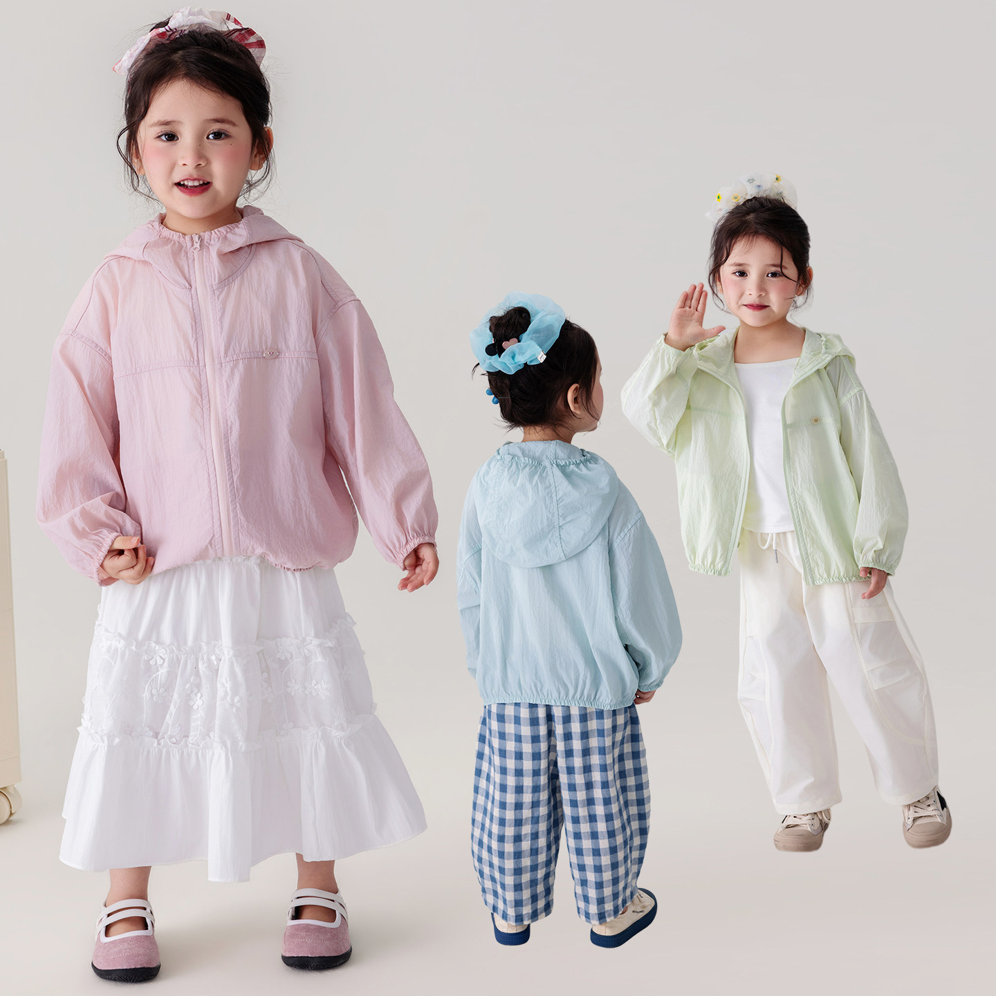 女童防晒衣外套薄款夏季2026新款UPF50+超薄透气儿童洋气空调衫服