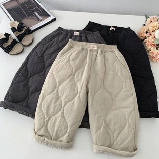 子宝宝宽松直筒裤 儿童棉裤 防风男女童夹棉裤 冬季 外穿加厚2025新款