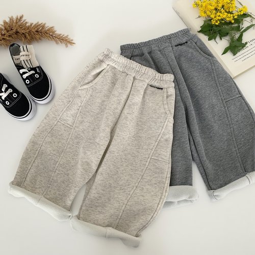 男童加绒裤子一体绒薄绒秋冬款