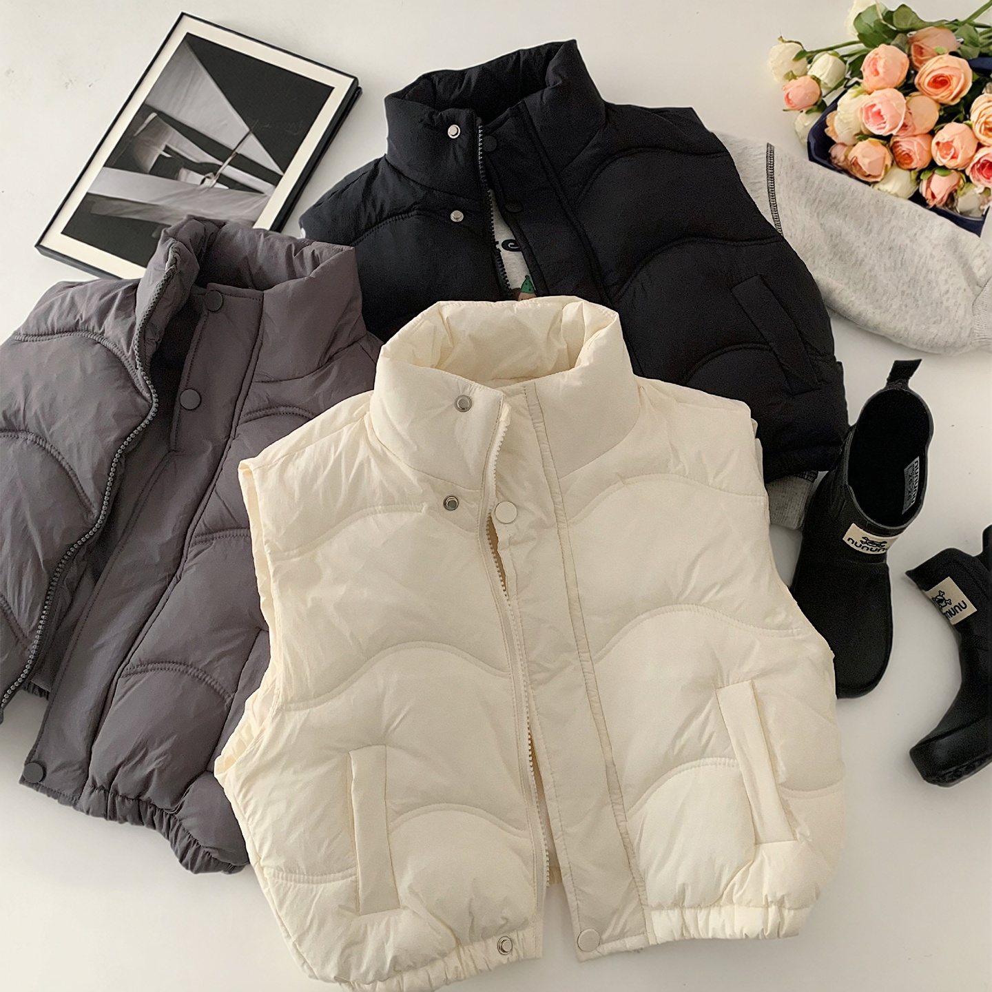 儿童马甲夹棉外穿冬季加厚保暖