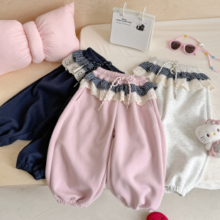 子春装 宽松超好看束脚卫裤 薄款 洋气儿童休闲裤 2026新款 韩国女童裤