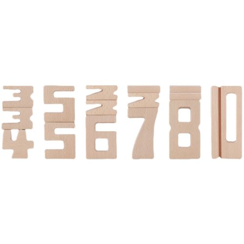 桌面玩具木木制积木数字认知