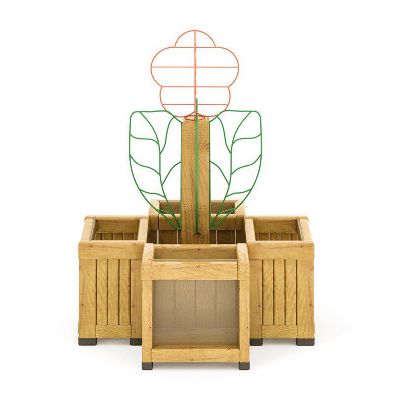 防腐木户外植物根部观察器幼儿早教儿童植物养殖区户外花圃种植区
