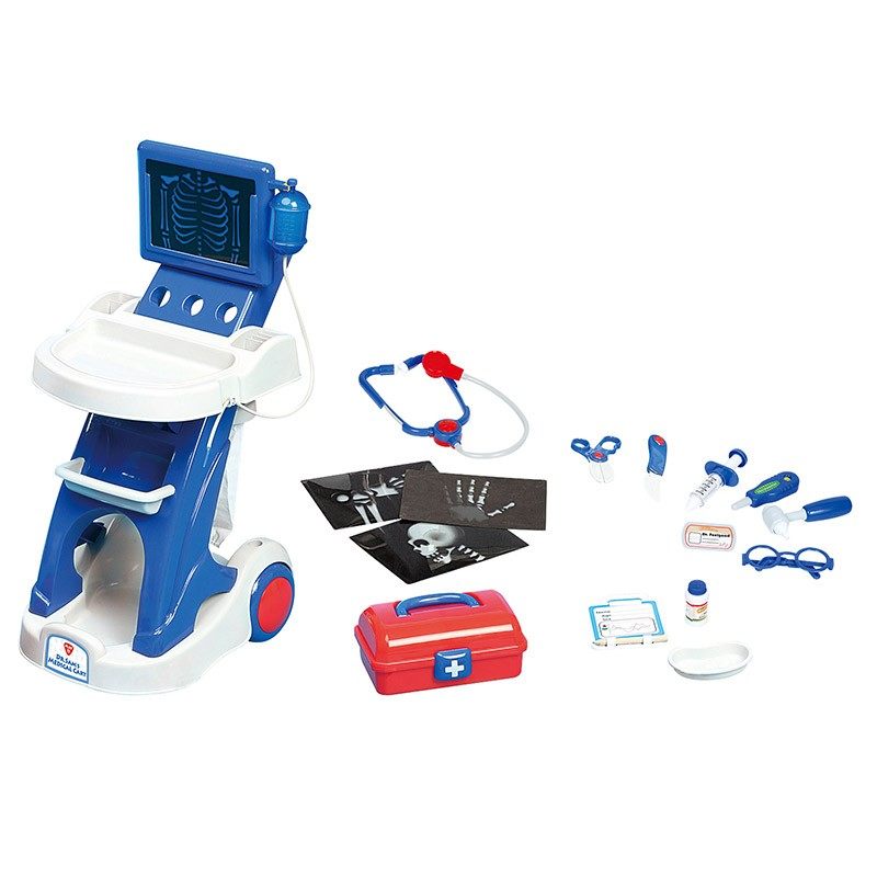 兽医牙医宠物医生手提箱包医用急救包推车套装组儿童角色扮演医院