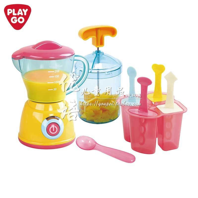制水果雪糕套装幼儿早教园儿童仿真diy 搅拌机棒冰雪糕磨具需电池