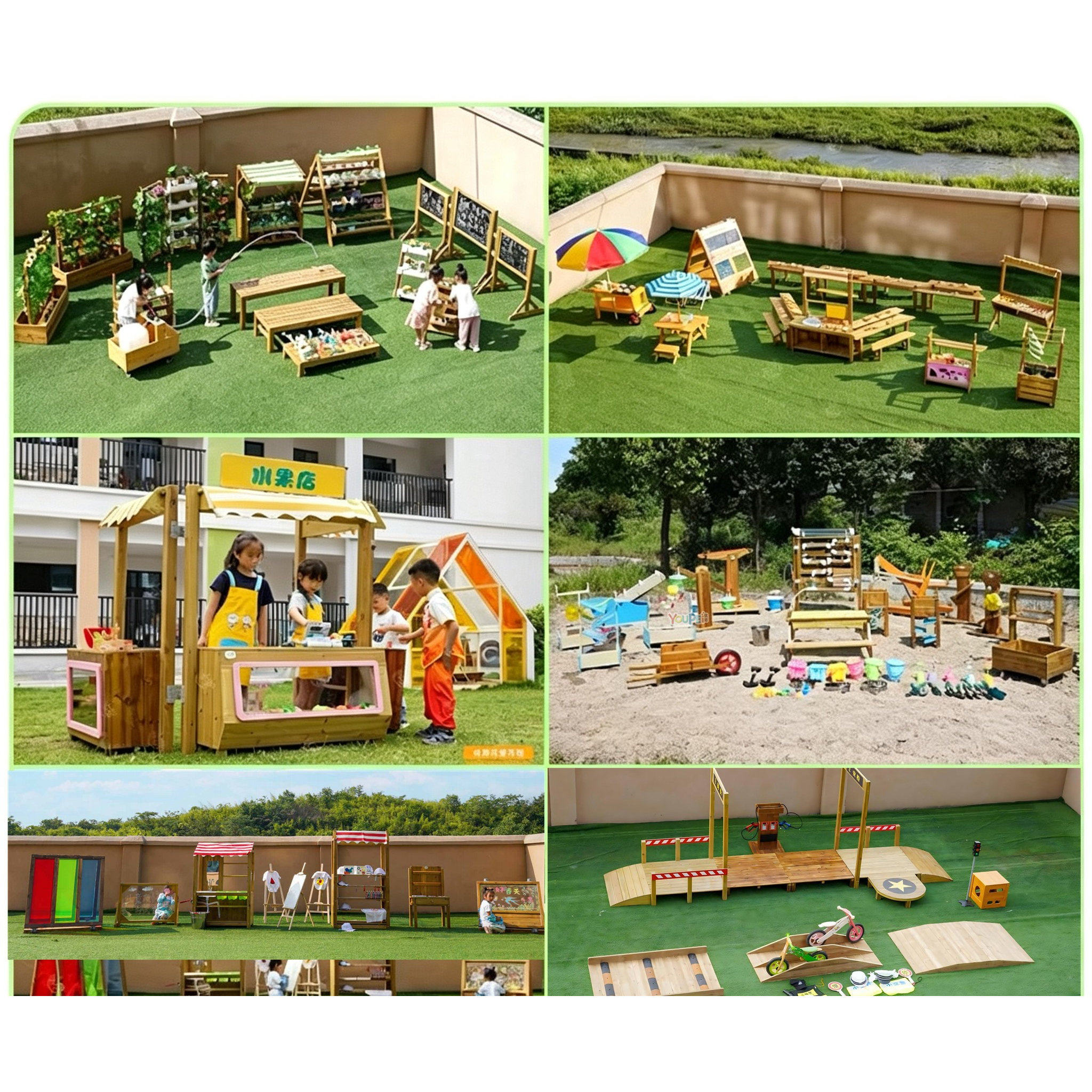 幼儿园儿童户外交通模拟自然种植区艺术生活角色扮演玩沙戏水道具