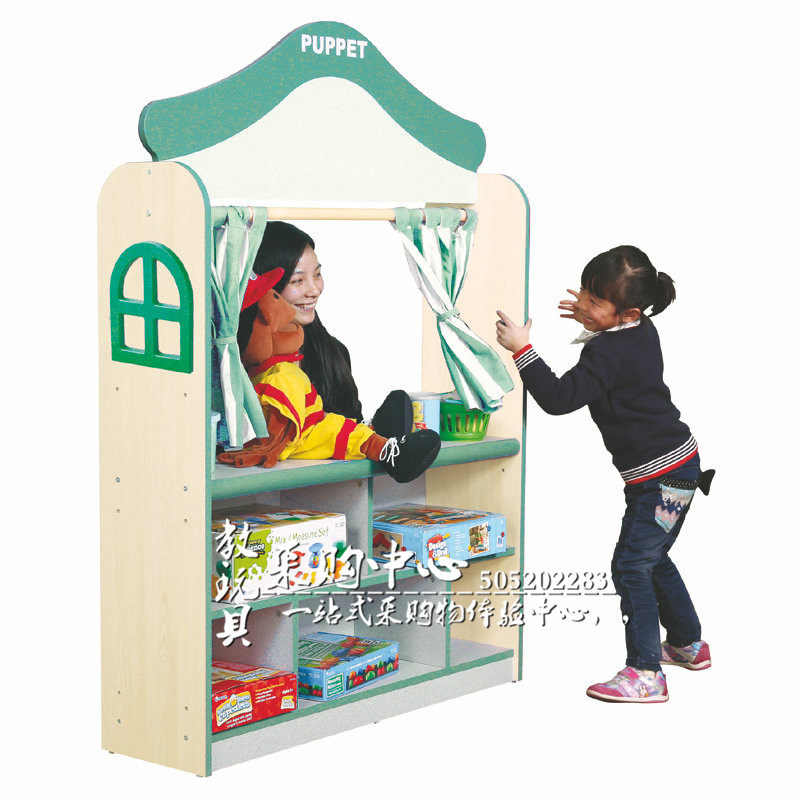 欧亚布偶台幼儿早教园转角柜布偶贩卖台城堡入口储存收纳柜厨房柜