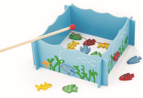 幼儿木质仿真磁性钓鱼