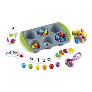 迷你小蛋糕数学组幼儿早教儿童数量数字对应简易加减精细动作训练