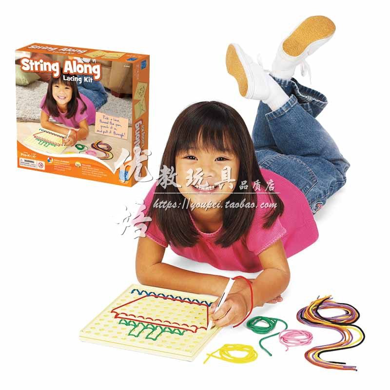 幼儿几何建构游戏穿线板