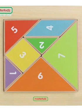 香港masterkidz贝思德七巧板幼儿早教园儿童益智数字拼板拼图玩具