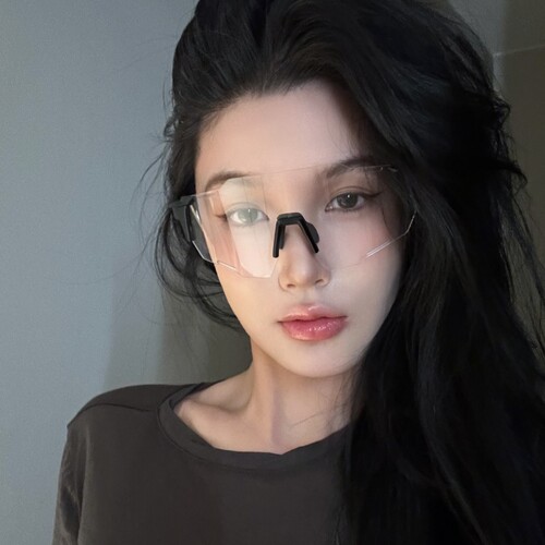 复古无框户外骑行运动太阳眼镜女