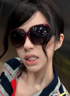 千禧辣妹大框偏光遮脸太阳镜