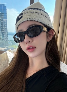 复古黑色猫眼时髦高级感墨镜女