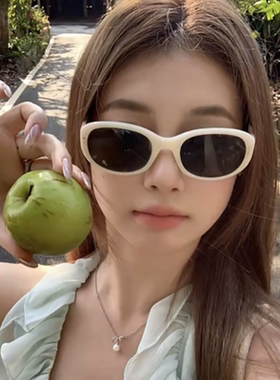 2024新款韩系白色猫眼gm墨镜女