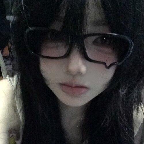 日系黑框泪滴COS二次元哭哭眼镜