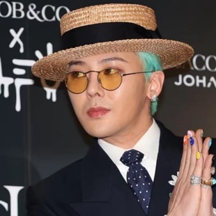 权志龙GD同款墨镜黄色小圆框痞帅酷男士小脸开车司机潮人太阳眼镜