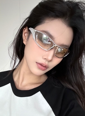 欧美未来科技感银色Y2K千禧墨镜