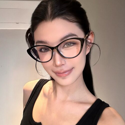 黑框素颜神器镜框复古猫眼大框遮脸防蓝光度数近视眼镜方圆脸女潮