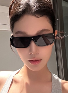 2024新款复古黑色小窄半框gm墨镜