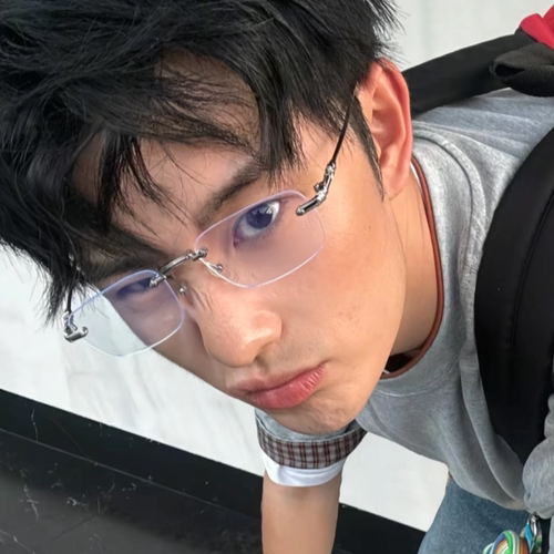 男款商务无框金属方框银色眼镜