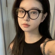 韩版猫眼黑框素颜神器眼镜方圆脸显瘦防蓝光可配度数近视平光镜女