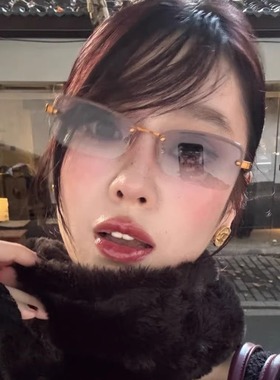 高级感女款墨镜无框老钱复古美式