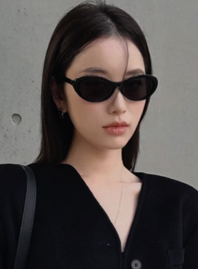 复古小框椭圆猫眼字母墨镜女款