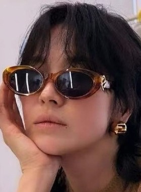 宋慧乔同款墨镜猫眼豹纹高级感