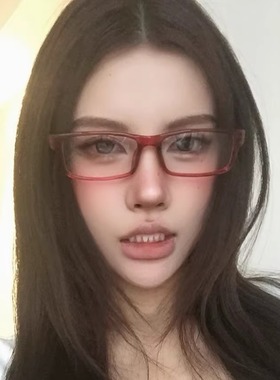 复古美式红色小方框超轻Y2K千禧辣妹风眼镜装饰平光镜可配度数女