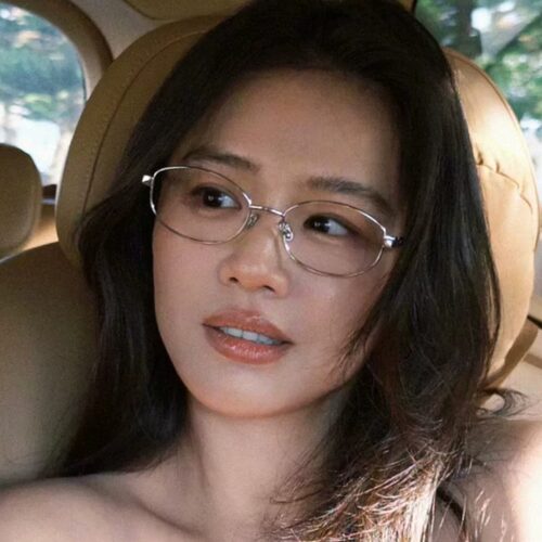 马思纯同款眼镜金属椭圆银色眼镜