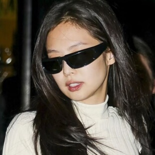 Jennie同款墨镜发箍高级感街拍风镜运动骑行太阳眼镜方圆脸显瘦女