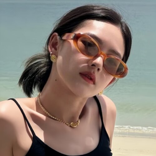 复古小椭圆gm墨镜女潮豹纹方圆脸猫眼凹造型海边太阳眼镜网红小脸