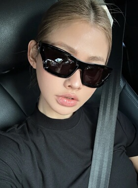 欧美风猫眼异形未来感墨镜骑行防风护目镜高级网感太阳眼镜女款潮